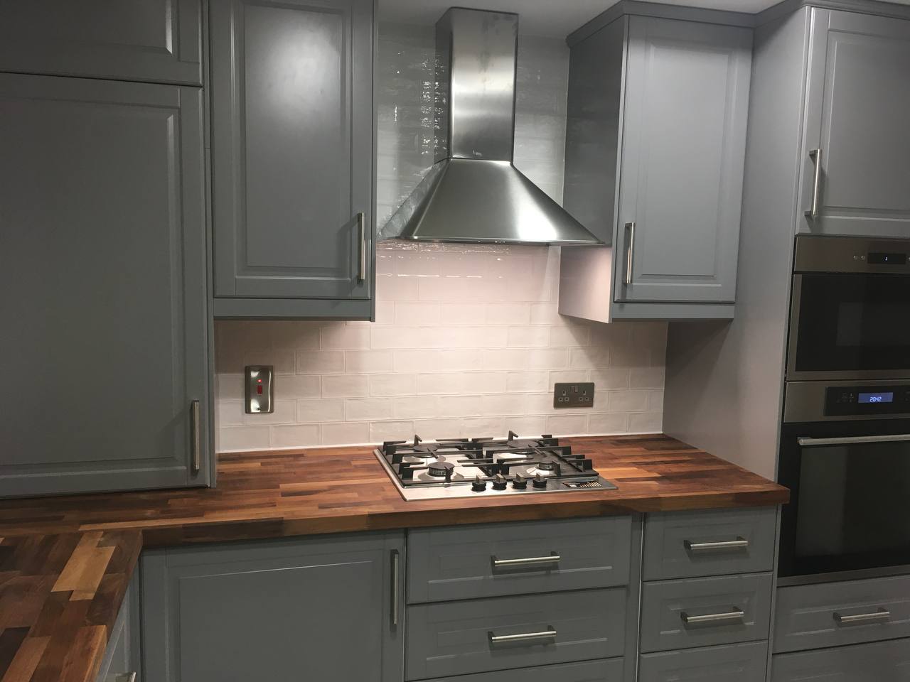 Finished kitchen splashback and worktop in South West London