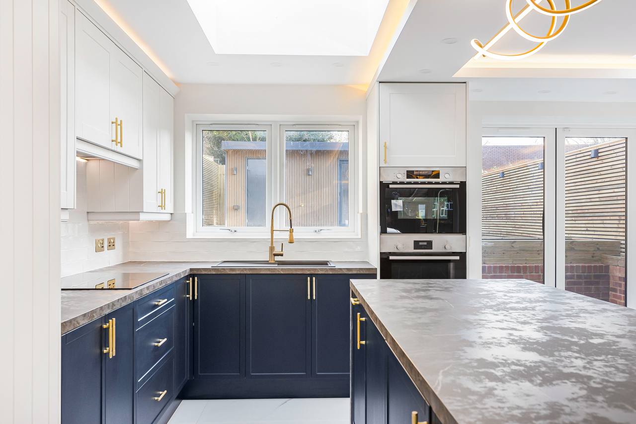 Finished kitchen flooring and cabinetry in South West London