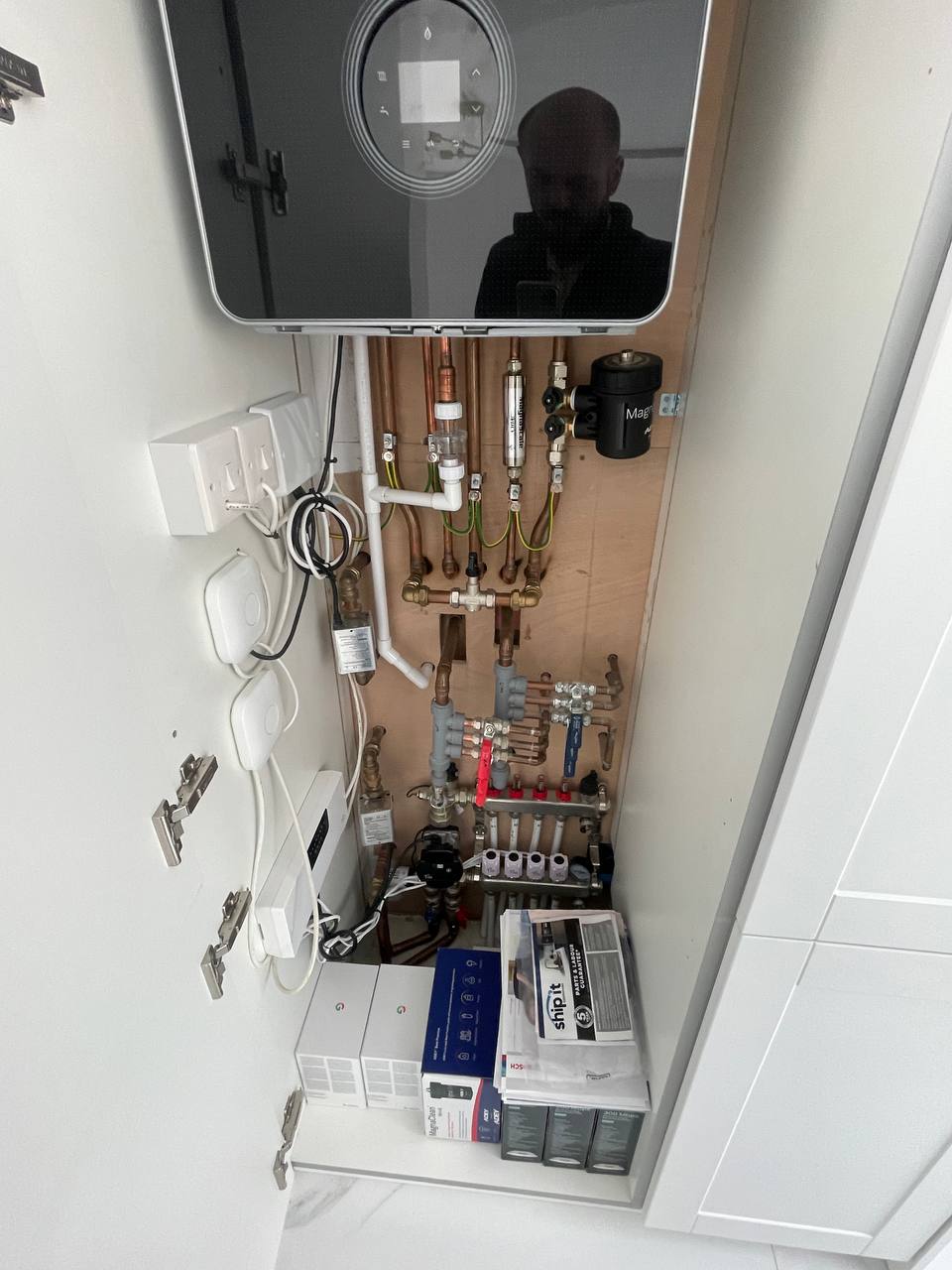 Emergency boiler repair with magnetic filter and pipework in South West London